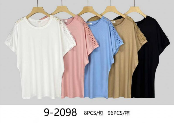 Bluzki damskie Roz Standard, Mix Kolor Paczka 8 szt